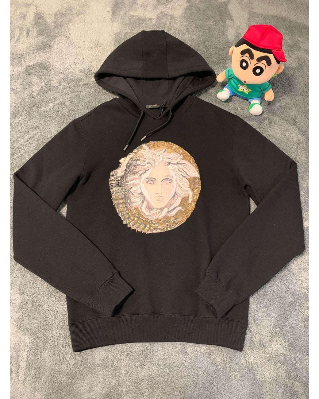 Versace Black Medusa Hooded Hoodie for men