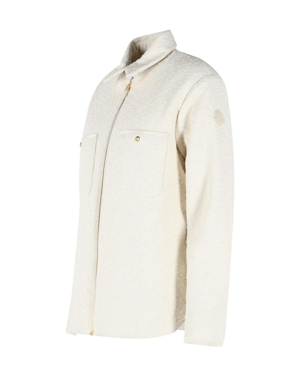 Moncler Natural Zip-Up Padded Shirt Jacket