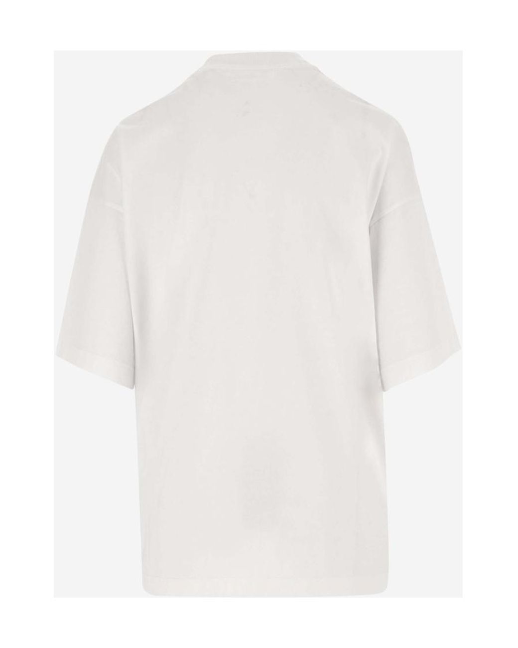 Palm Angels White Graphic Printed Crewneck T-Shirt