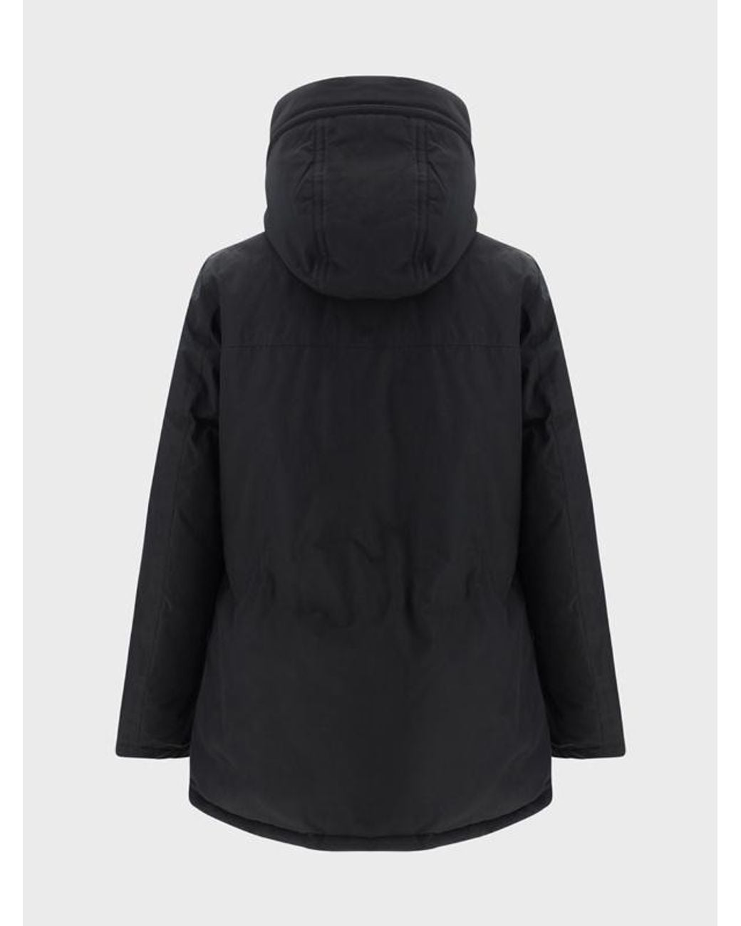 Woolrich Black Hooded Padded Coat for men