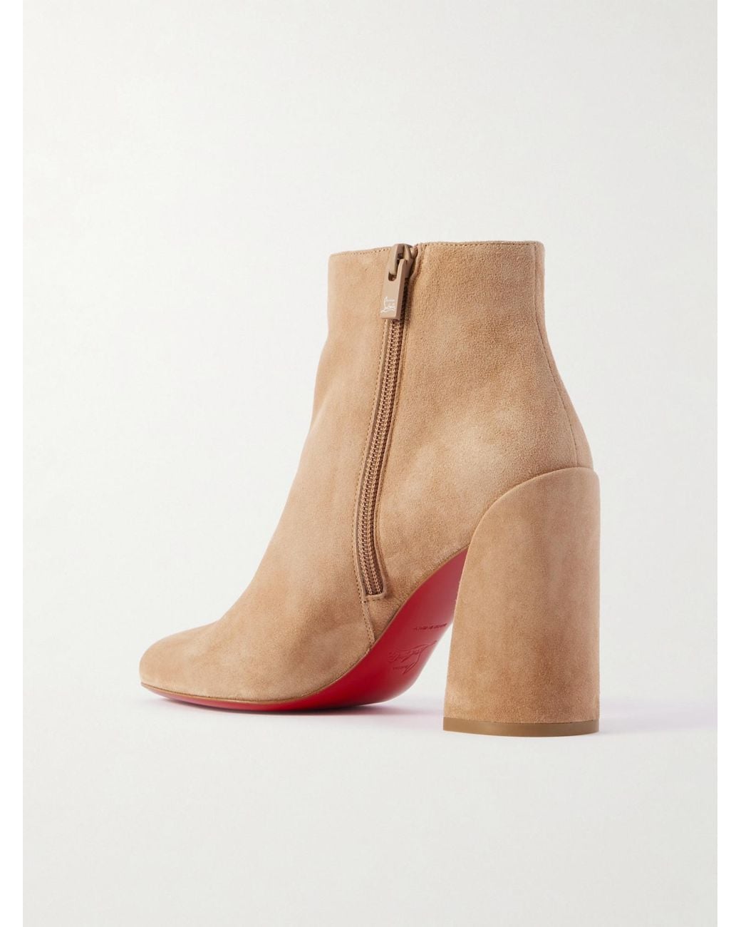 Christian Louboutin Brown Suede Ankle Boots