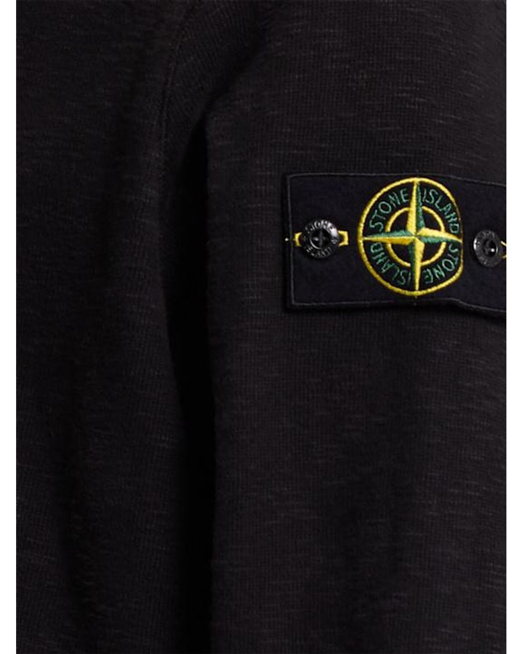 Stone Island Black Crewneck Longsleeve Knit Sweater for men