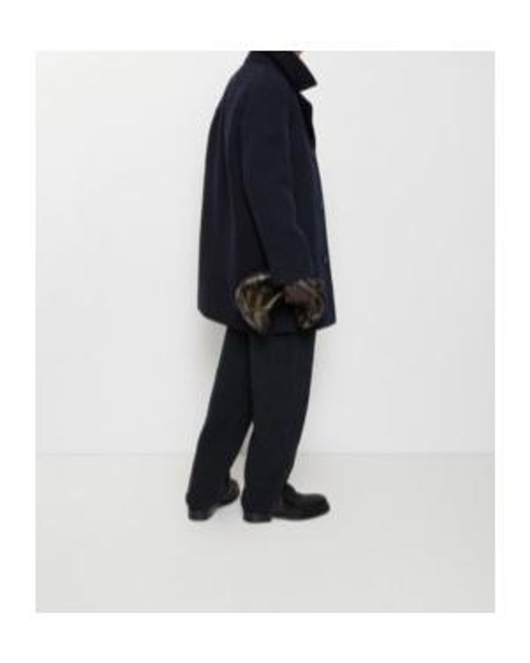 Burberry Blue Textured Single-Breasted Coat for men