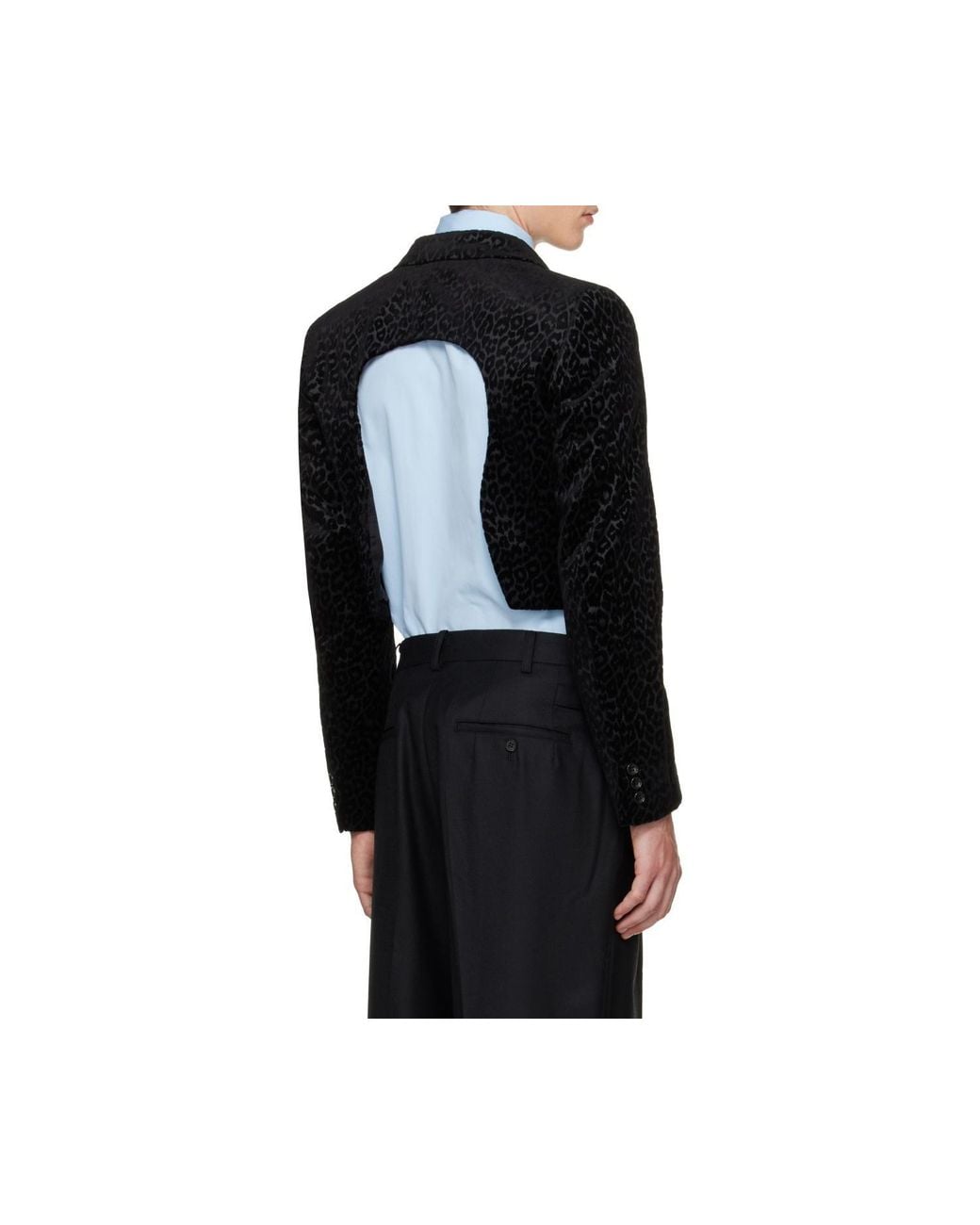 Comme des Garçons Black Double-Breasted Coat for men