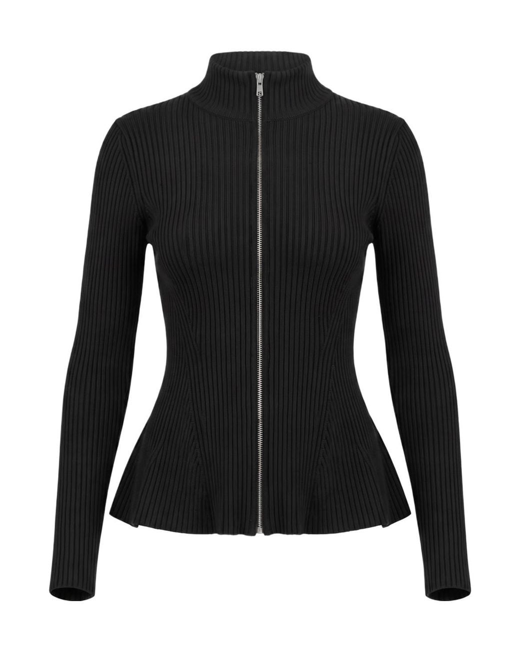 Alaïa Black Alaïa Long-Sleeved Zip-Up Cardigan