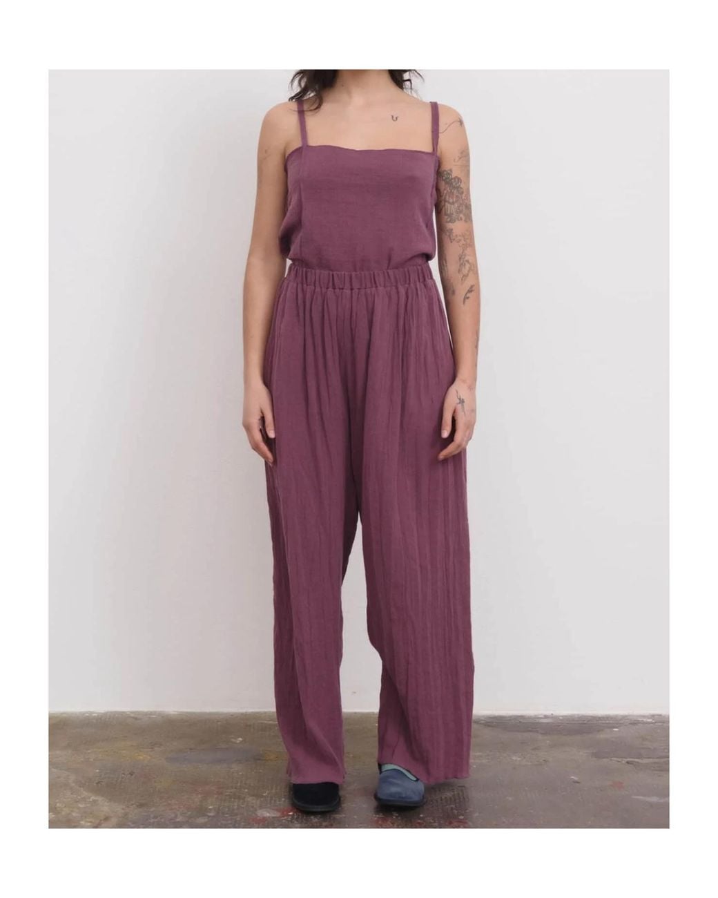 Baserange Purple Folio Elasticated-Waistband Trousers