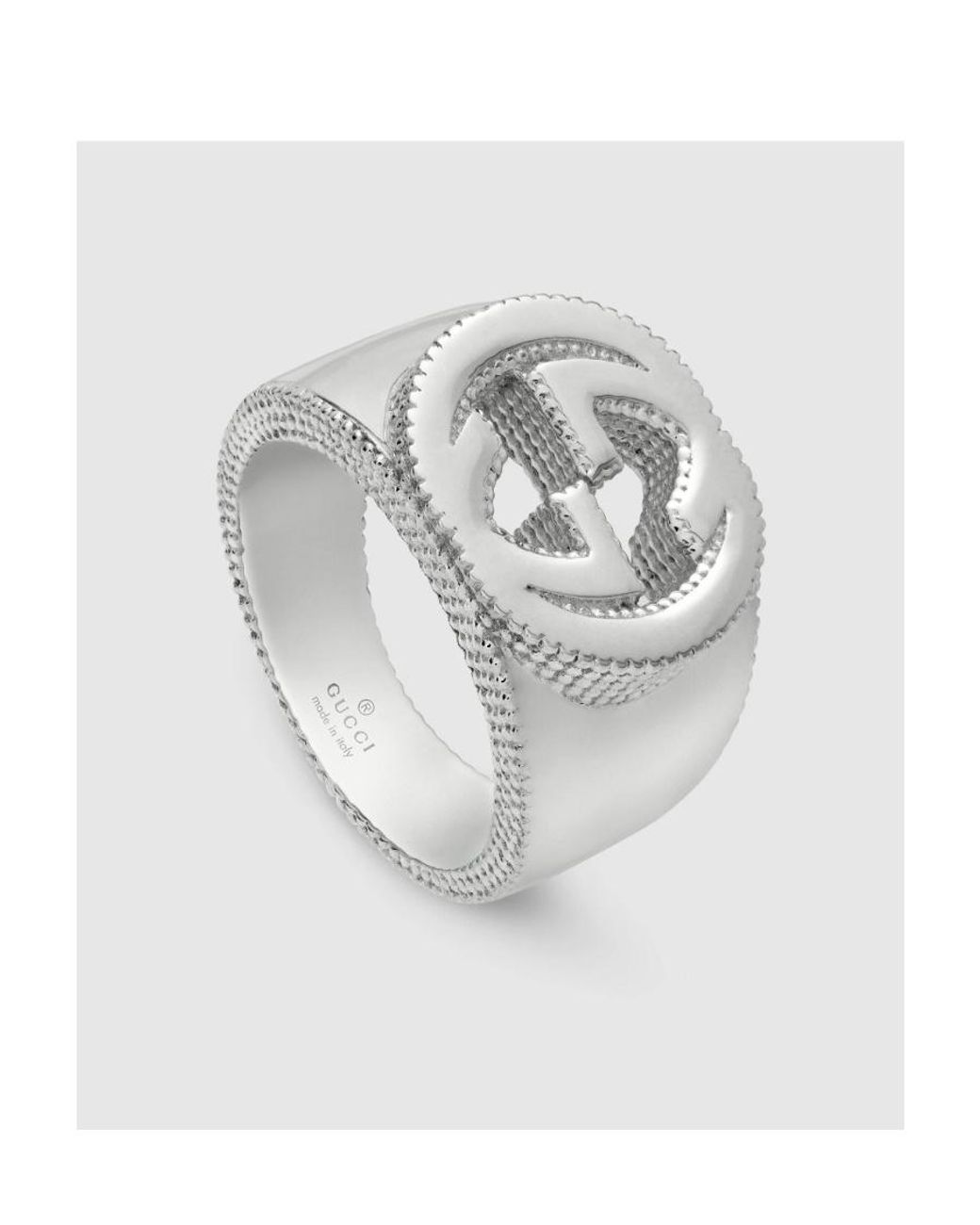 Gucci White Interlocking G Ring