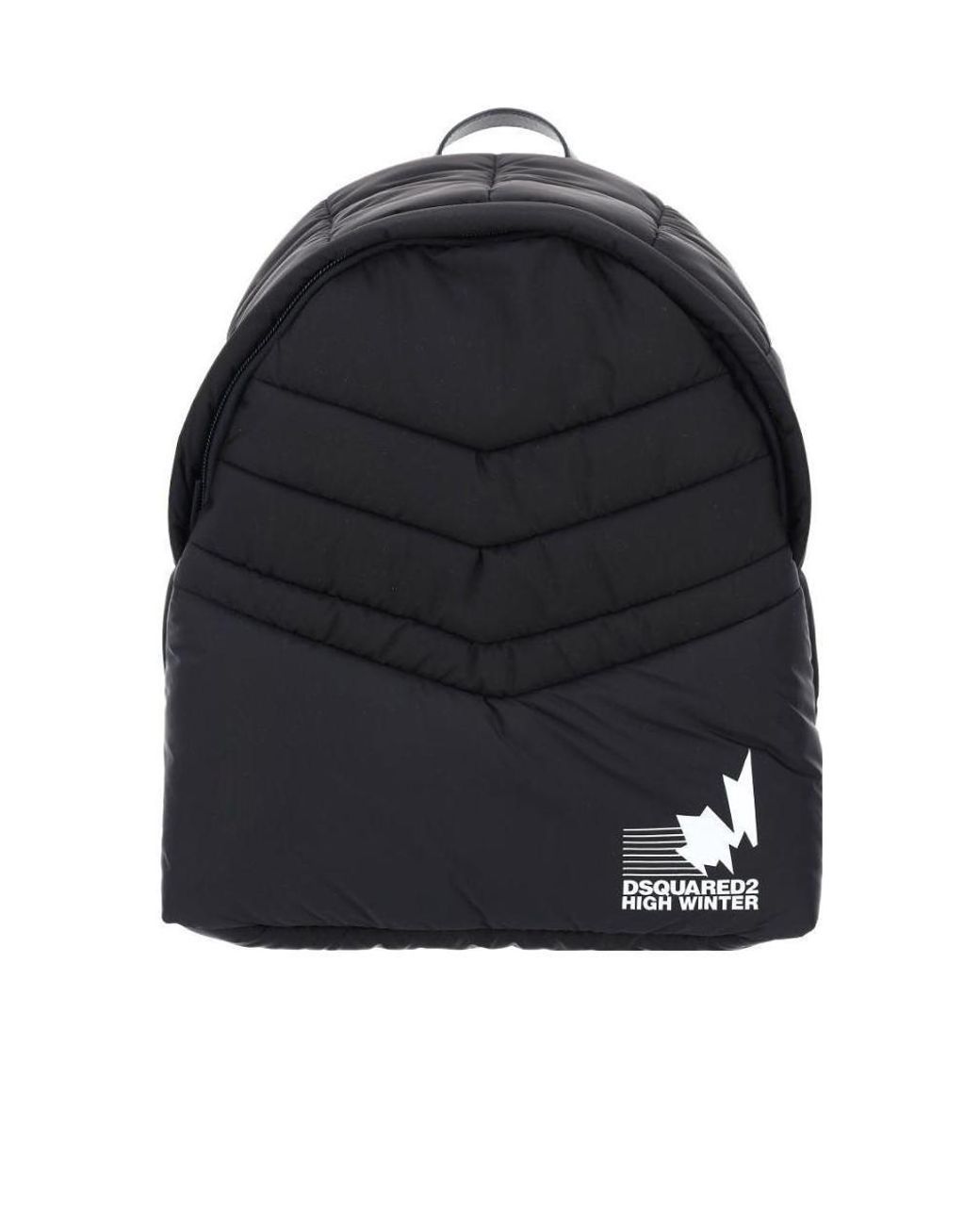 DSquared² Blue Padded Logo-Print Backpack for men