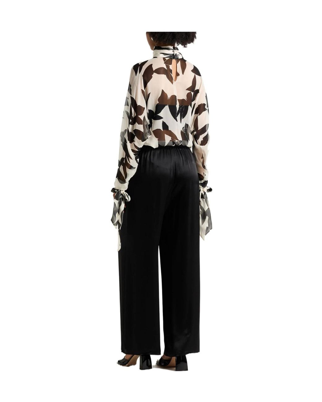 Saint Laurent White Long Sleeves Tops