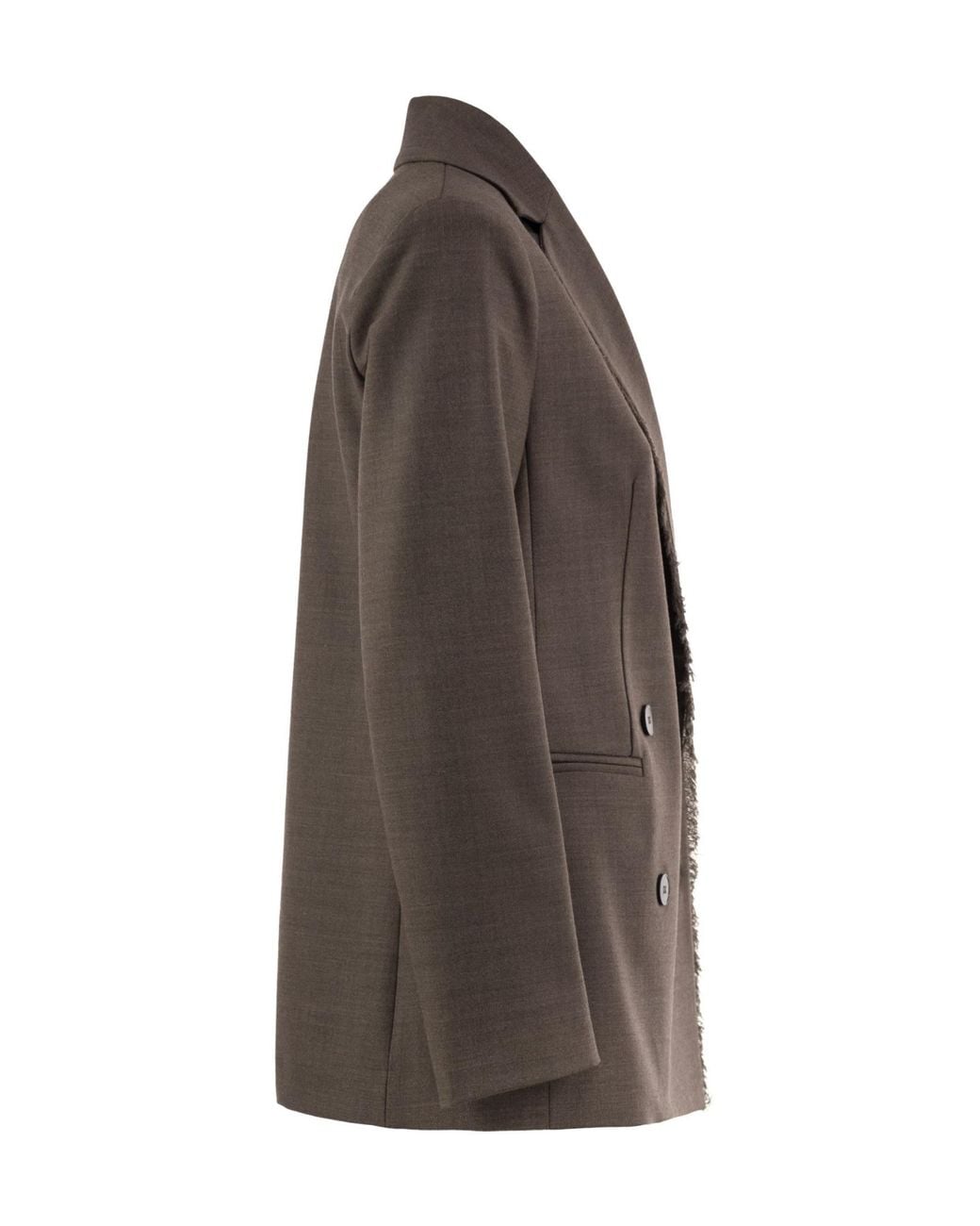 Antonelli Brown Fringed-Trim Blazer