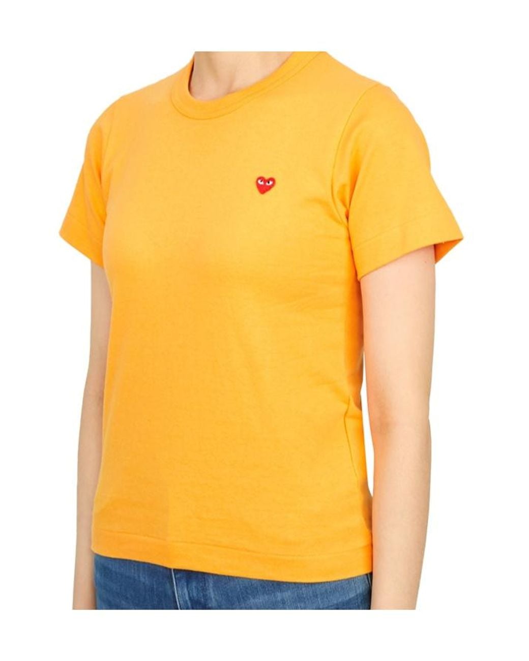 COMME DES GARÇONS PLAY Yellow Short-Sleeved T-Shirt