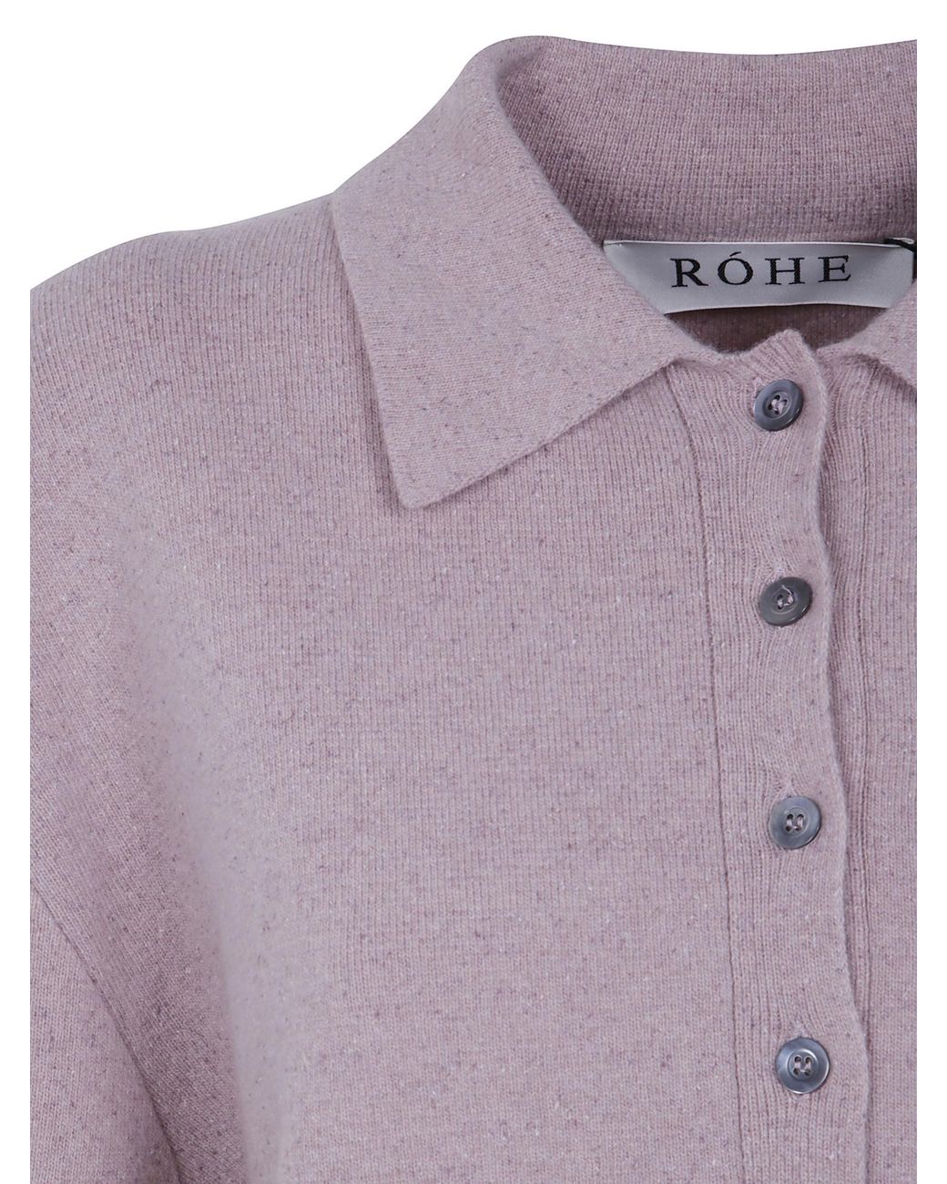 Rohe Purple Knitted Polo Shirt