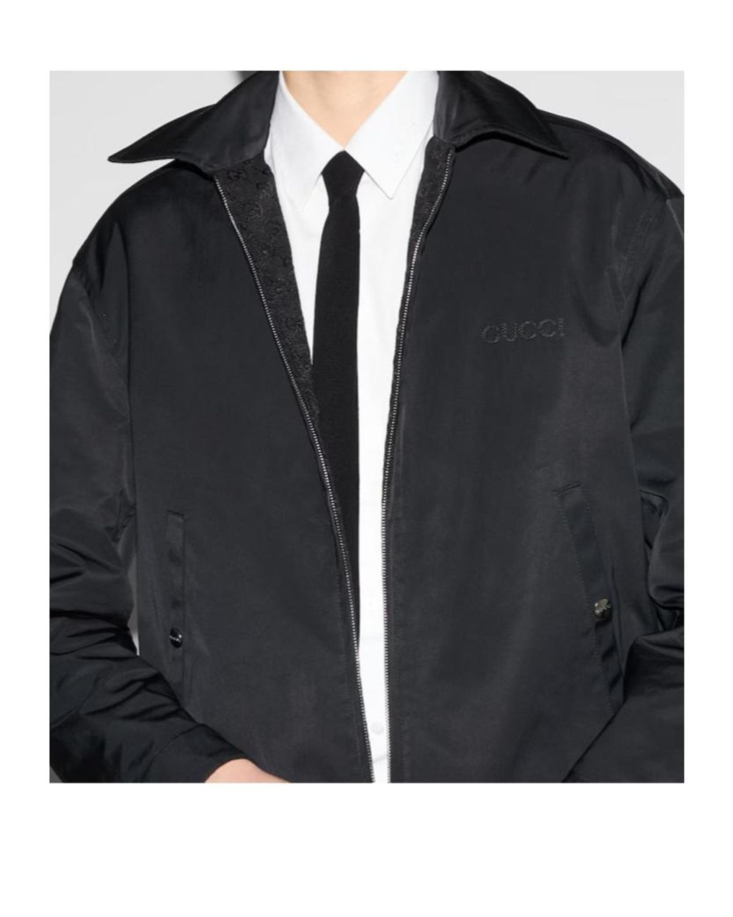 Gucci Black Gg Double-Sided Design Casual Jacket for men