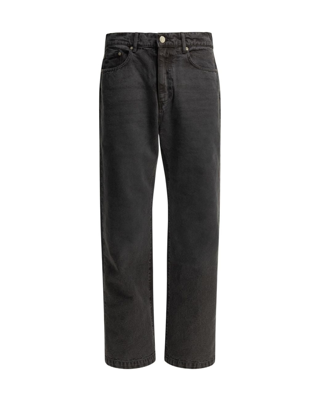 mfpen Black Modified Straight-Leg Jeans for men