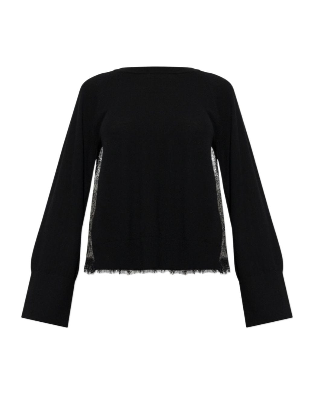 Blumarine Black Lace Patchwork Top