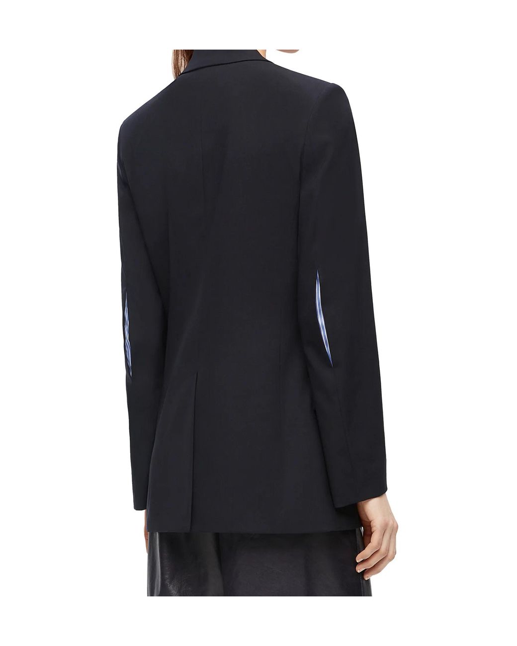 Loewe Blue Single-Breasted Tailored Blazer