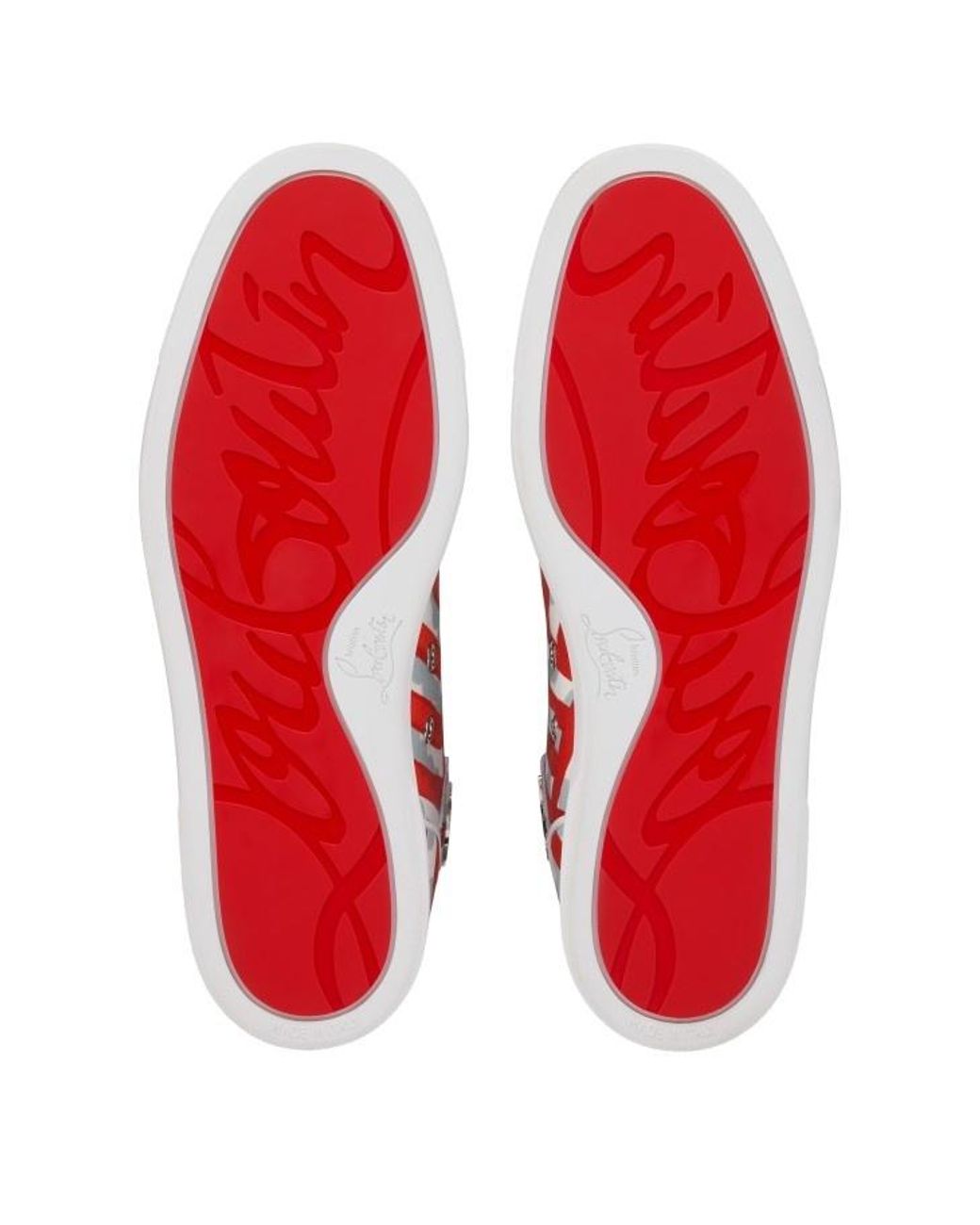 Christian Louboutin Red Round Toe High Top Casual Shoes for men