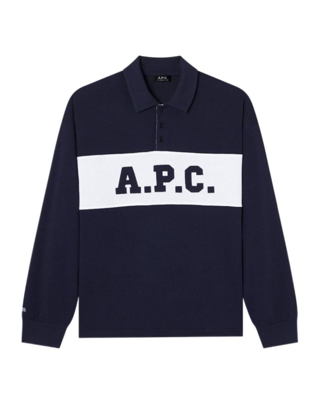 A.P.C. Blue Alexis Oversized Logo Polo Shirt for men