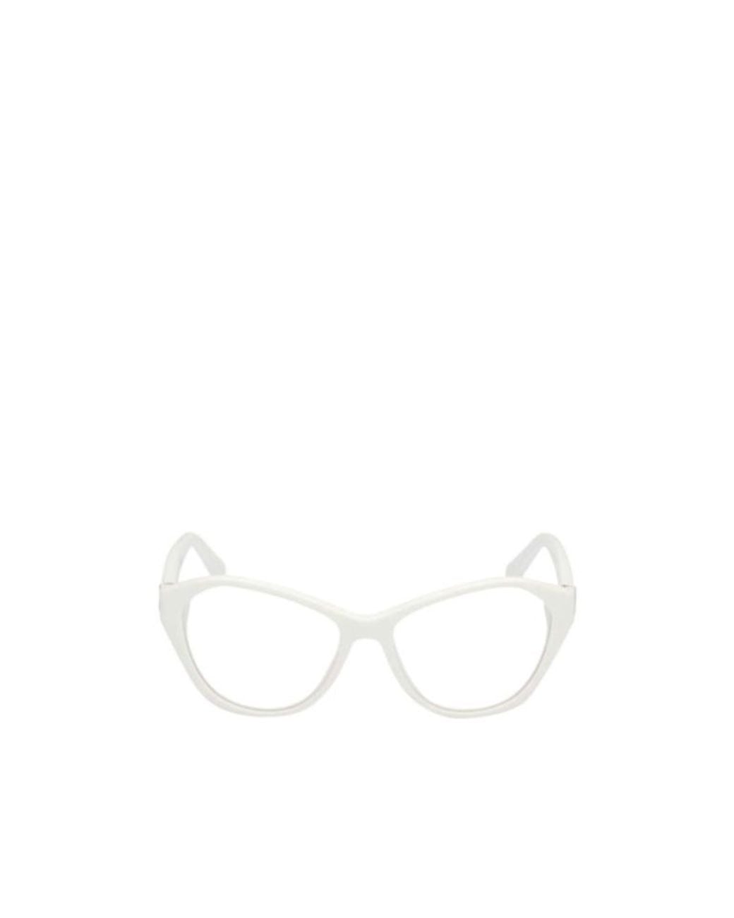 Moncler White Eyewear Cat-Eye Frame Glasses