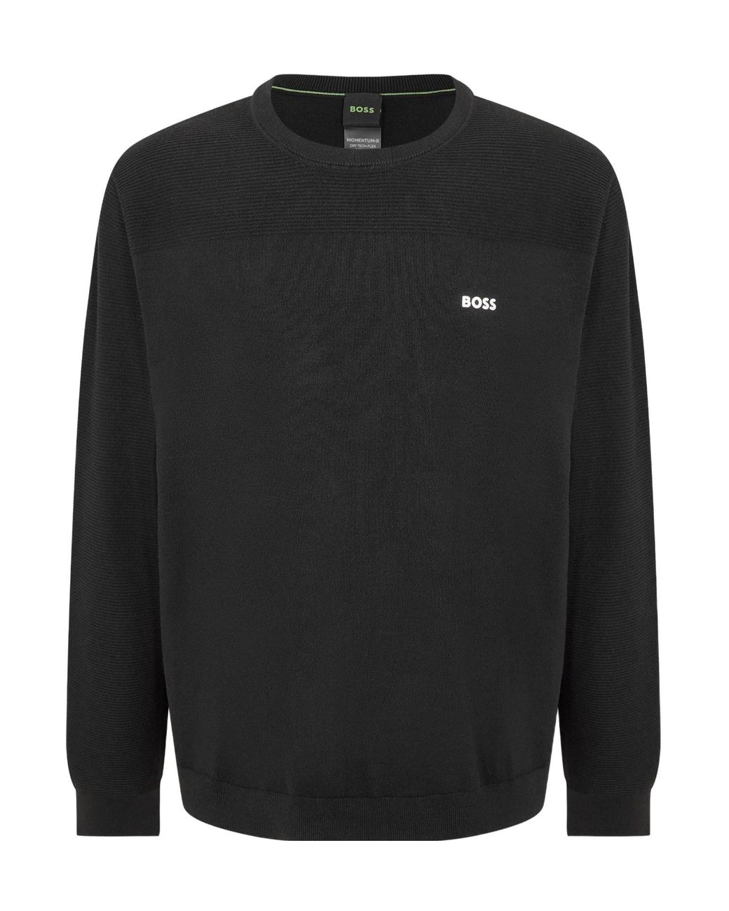 Boss Black Crew Neck Long-Sleeve Knit Top for men