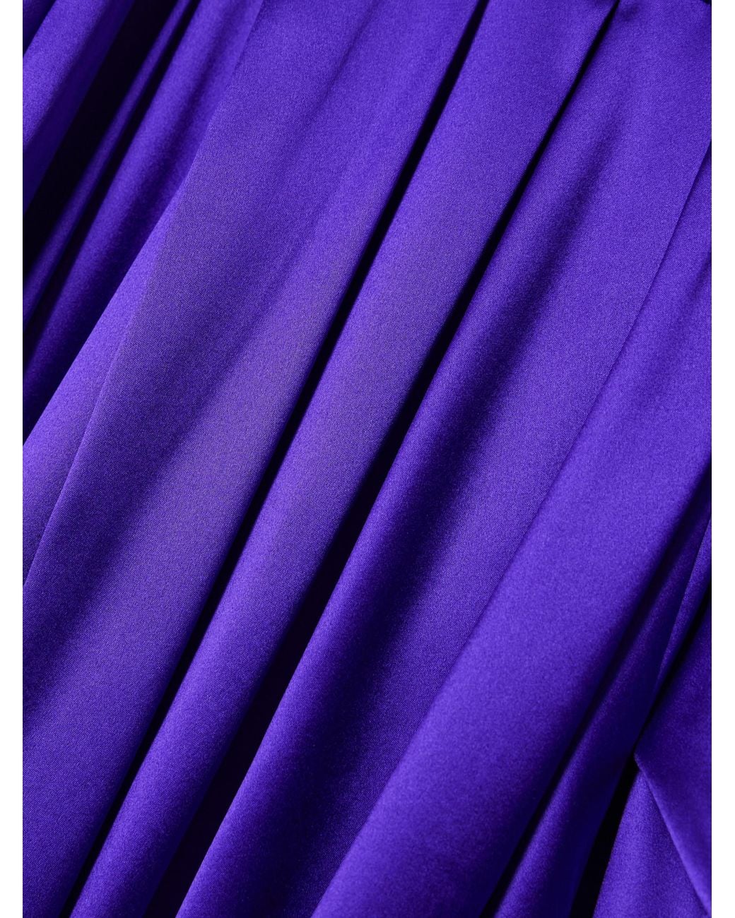Dries Van Noten Purple Tie-Neck Stretch-Silk Satin Dress