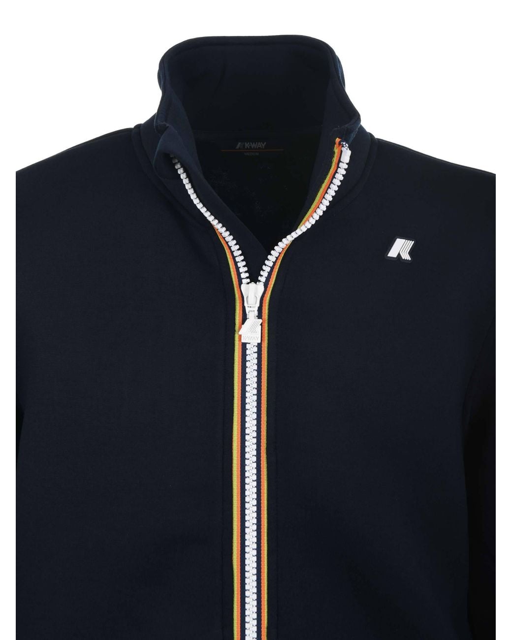 K-Way Black Logo Patch Jacket for men