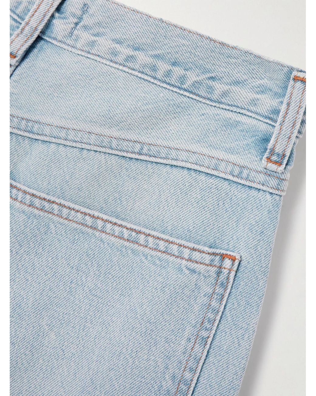 Agolde Blue High-Rise Wide-Leg Jeans