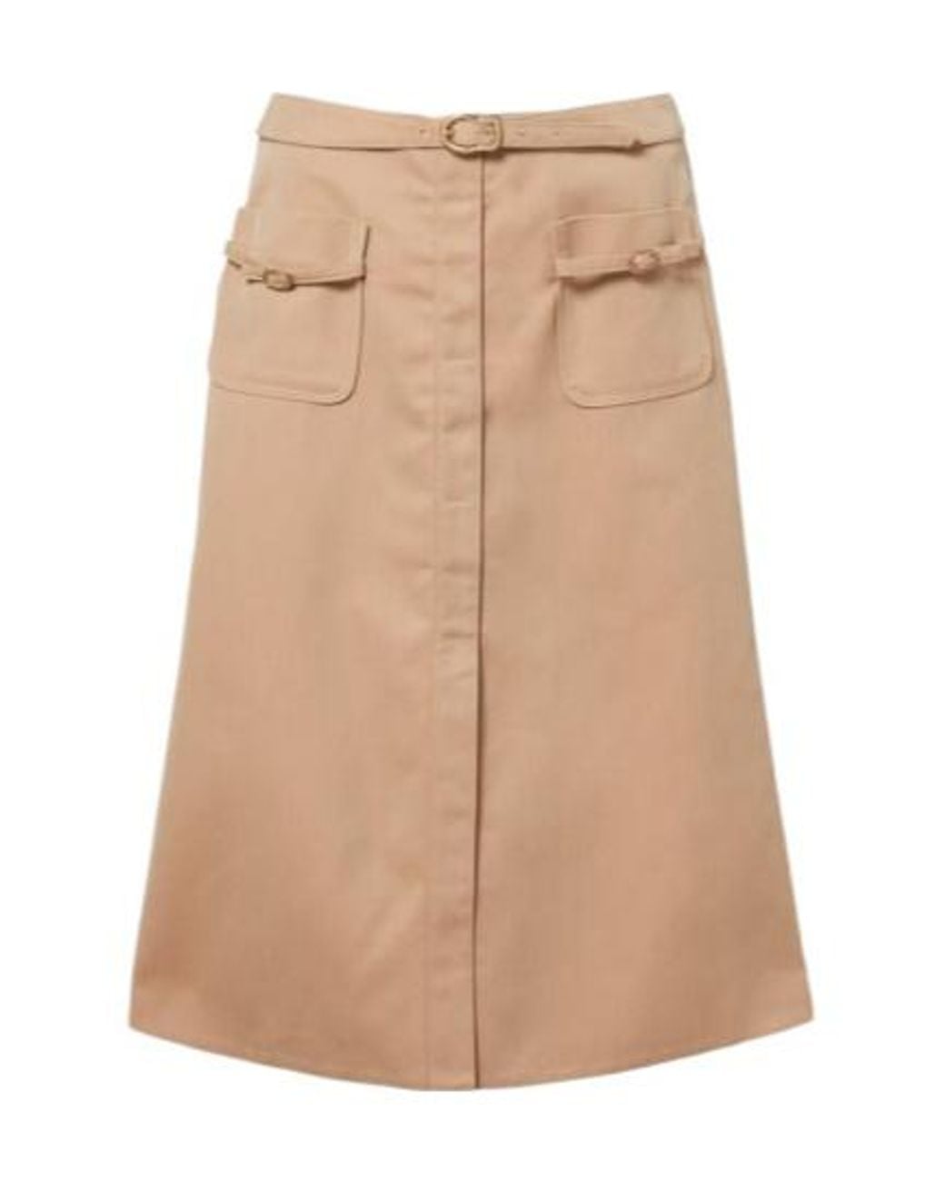 Dorothee Schumacher Natural Luxury Layer Belted Cotton-Blend Midi Skirt