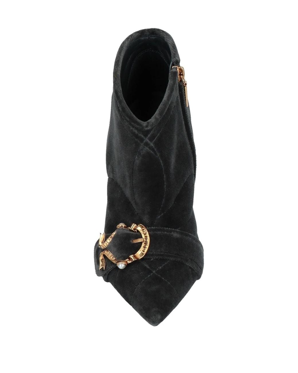 Dolce & Gabbana Black Pointed-Toe Suede Ankle Boots