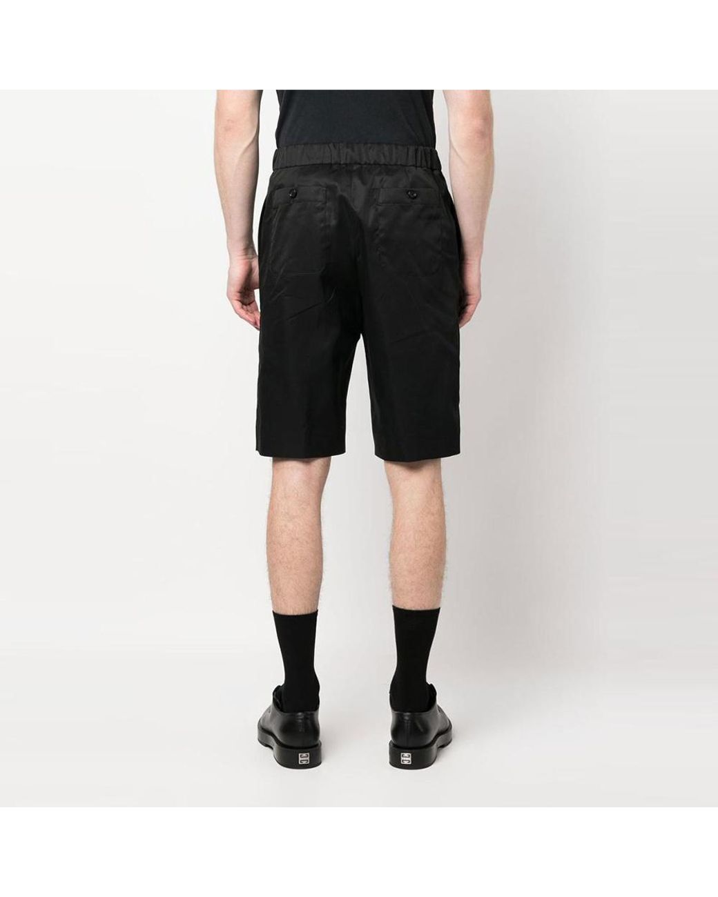 McQueen Blue Panelled Knee-Length Shorts for men