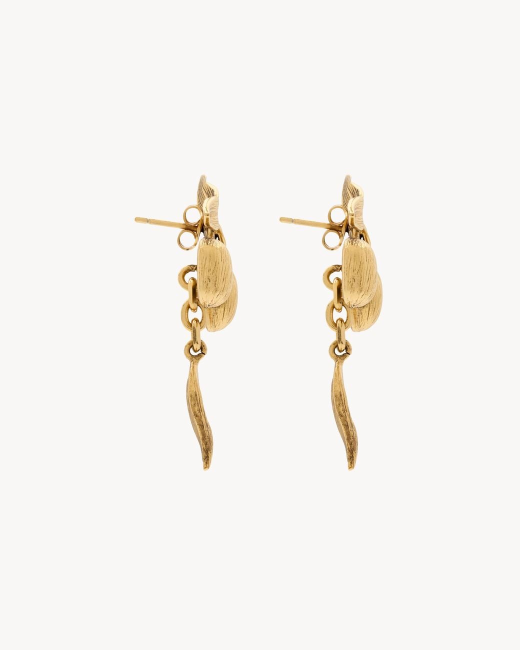 Saint Laurent Metallic Cherry Earrings