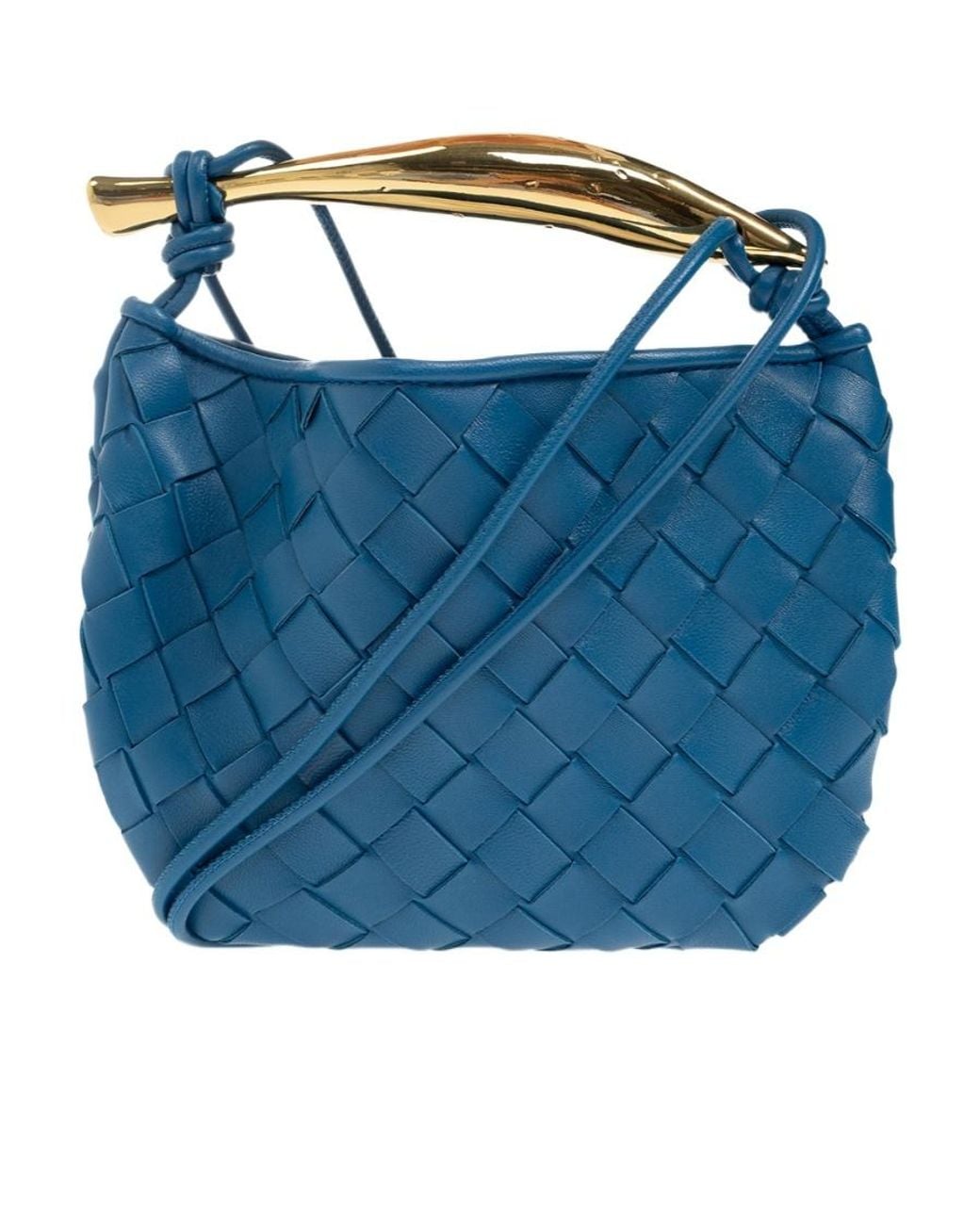 Bottega Veneta Blue Sardine Mini Top Handle Bag