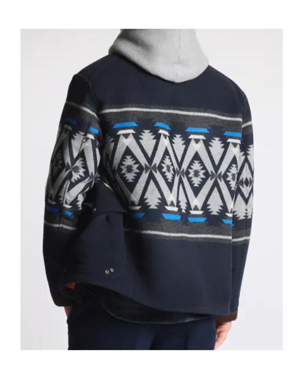 Fay Blue 4 Ganci Jacquard Archive Coat for men
