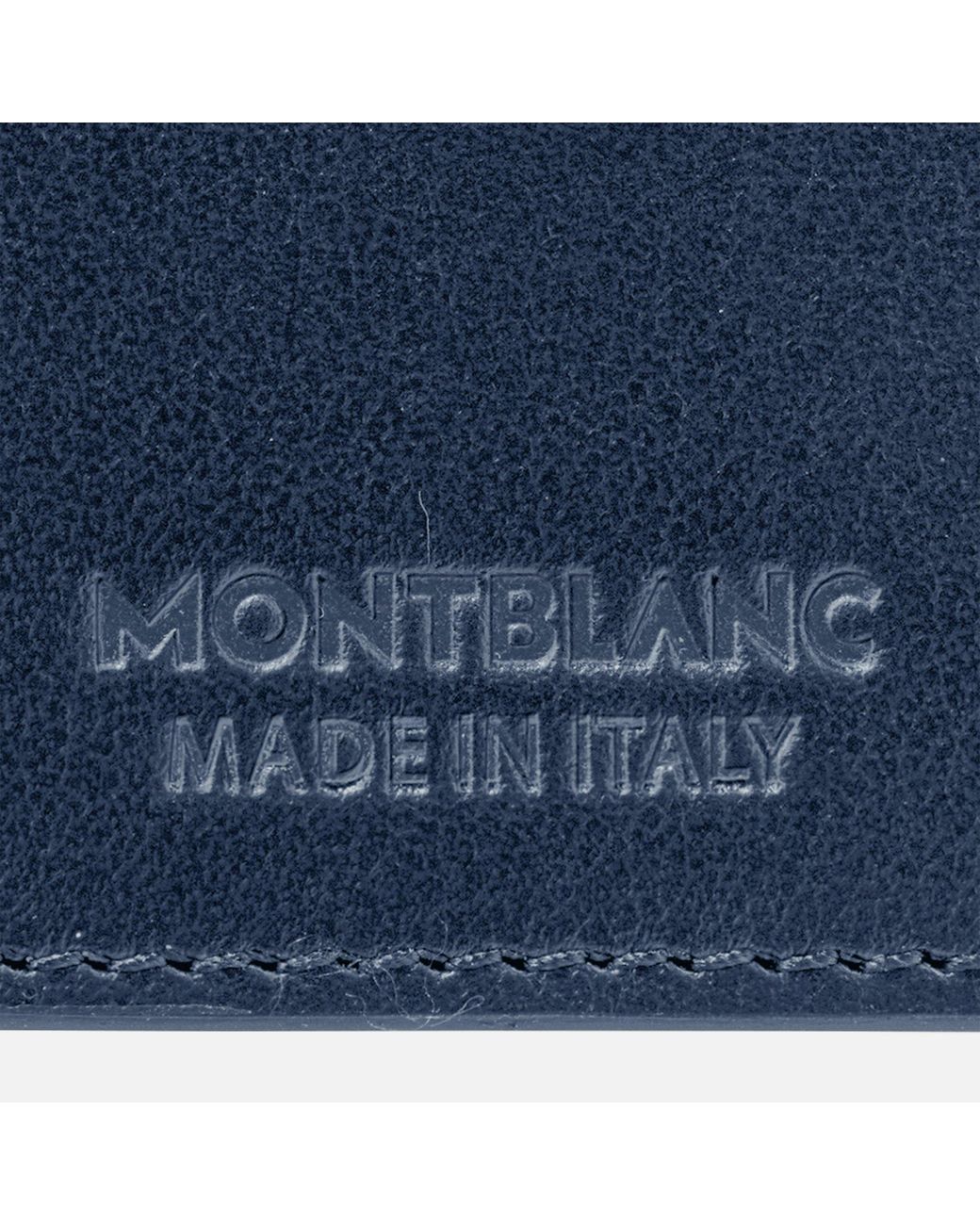 Montblanc Blue Logo Detailed Bi-Fold Wallet for men