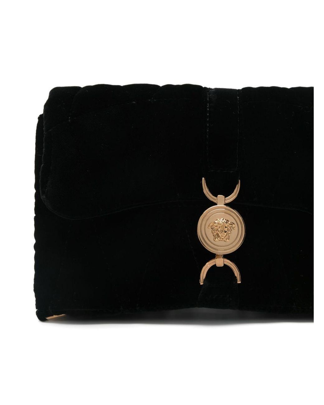 Versace Black Quilted Chain-Linked Shoulder Bag