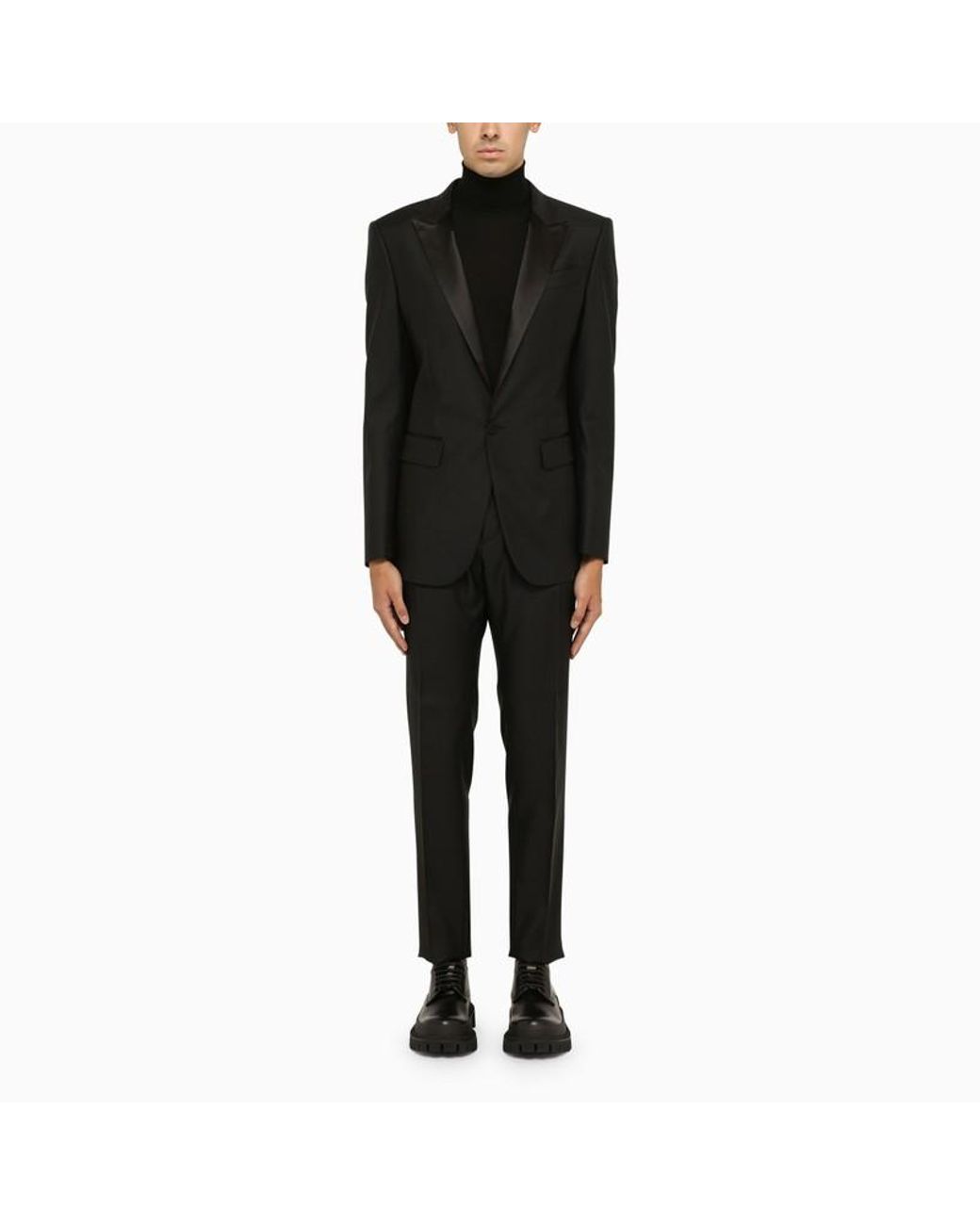 DSquared² Black Two-Piece Single-Breasted Suit for men