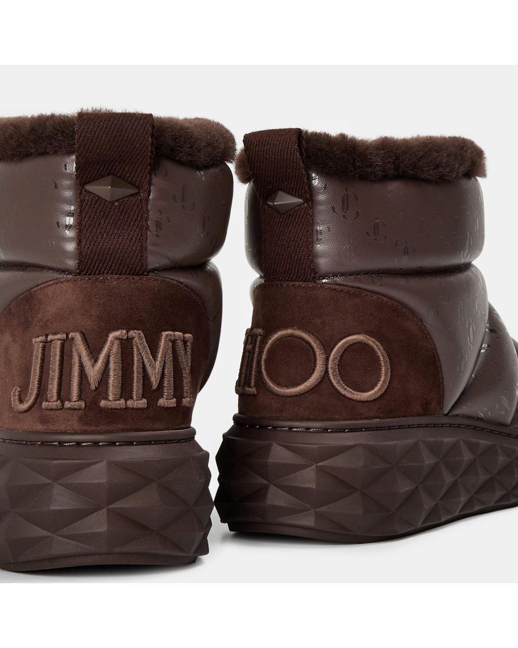 Jimmy Choo Brown Solid Color Snow Boots
