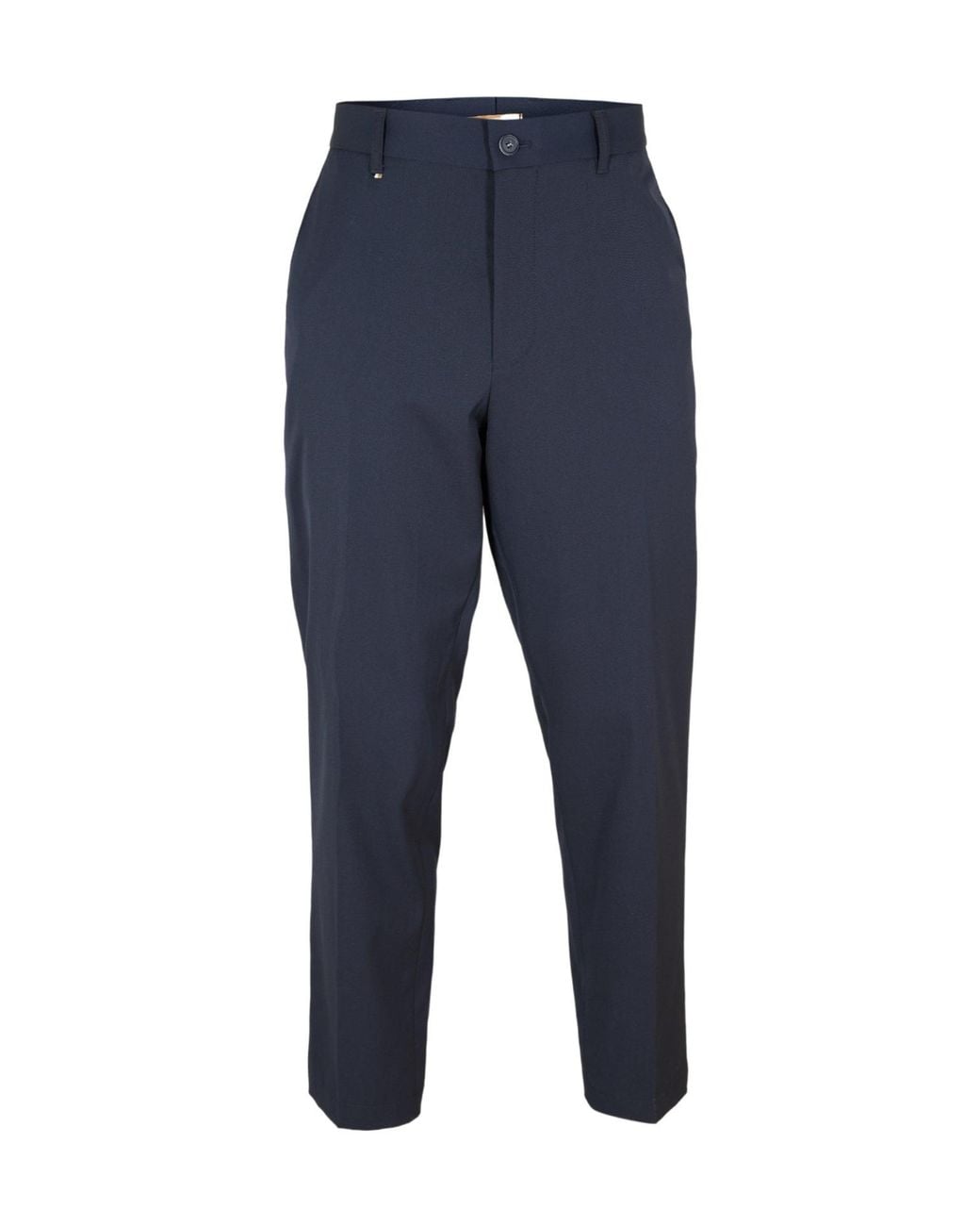 Boss Blue Buttonzip Waist Tailored Suit Trousers for men