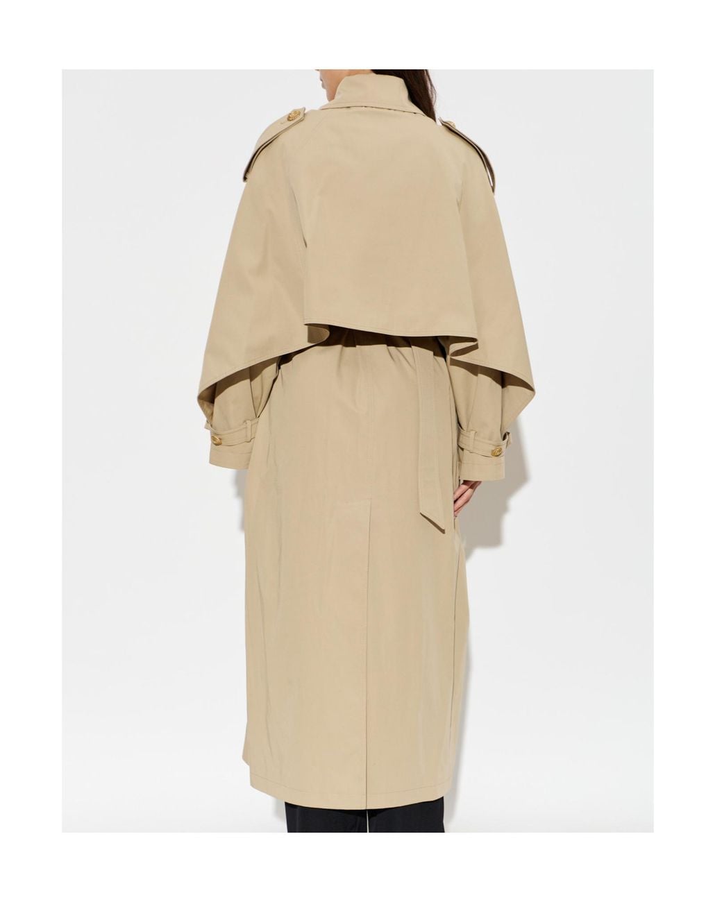 Balmain Natural Belted Trench Coat