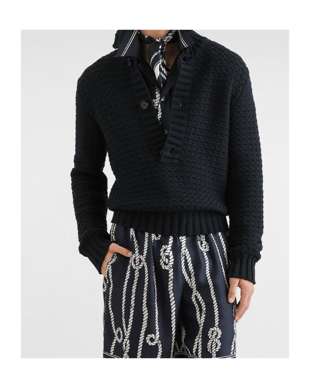Dolce & Gabbana Black Marina-Printed Twill Hawaii Shirt for men