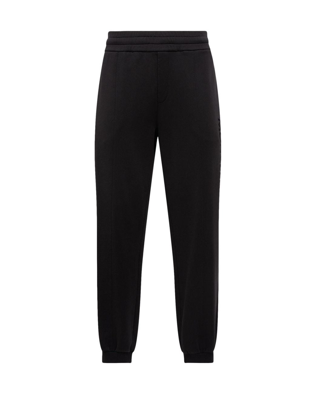 Moncler Black Logo Printed Track Pants for men