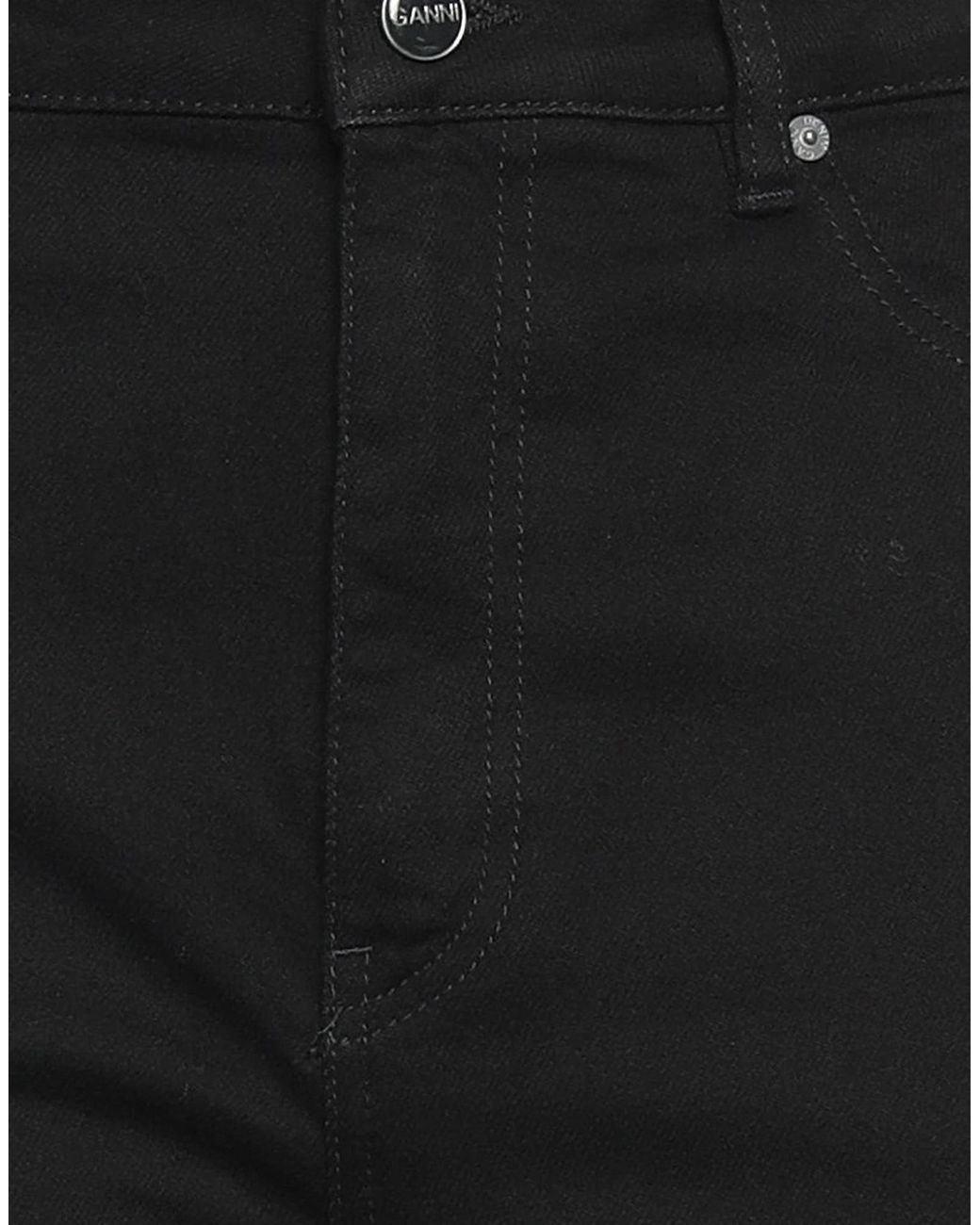 Ganni Black Solid Color Casual Pants