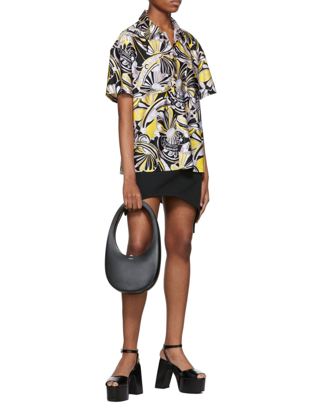 Coperni Black Swipe Zip Shoulder Bag