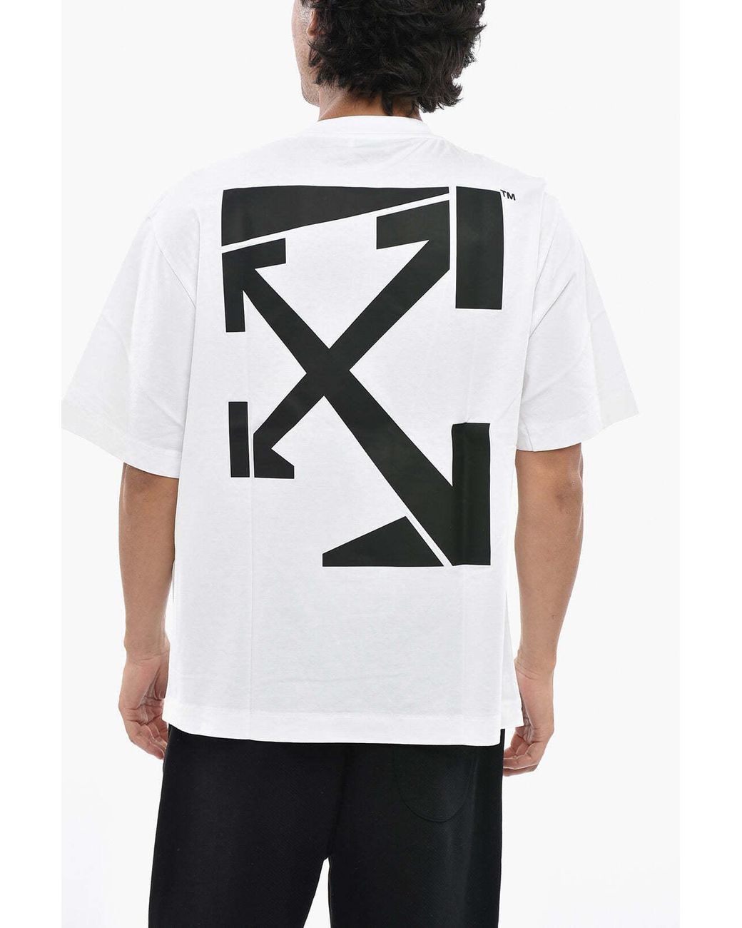 Off-White c/o Virgil Abloh White Crew Neck T-Shirt With Contrast Print for men