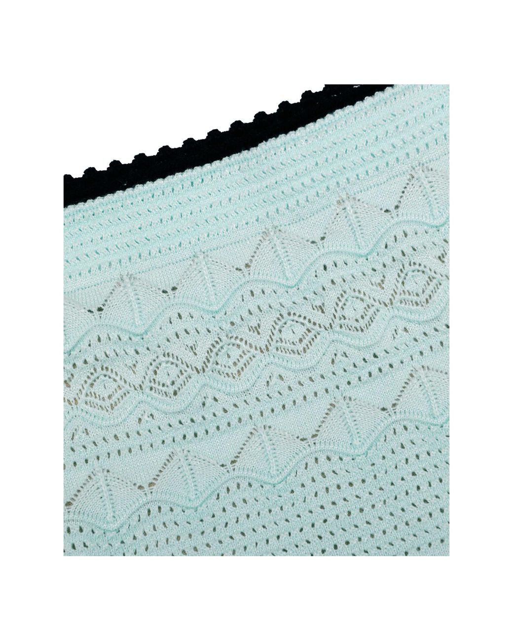 Self-Portrait Green Pointelle Mini Skirt