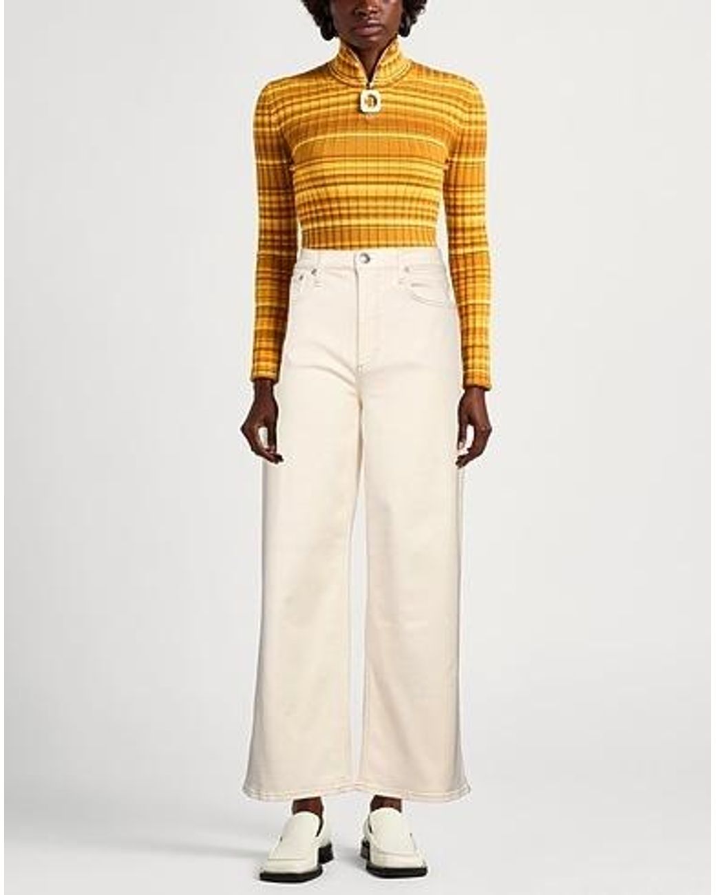 Rag & Bone White Loose Jeans