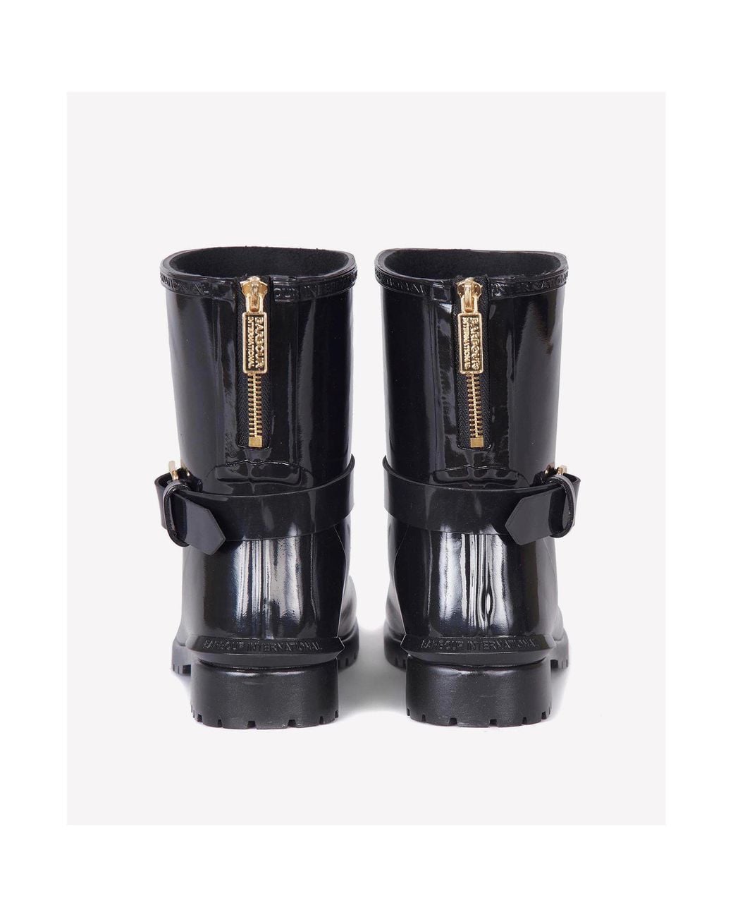 Barbour Black Short Warm Rain Boots