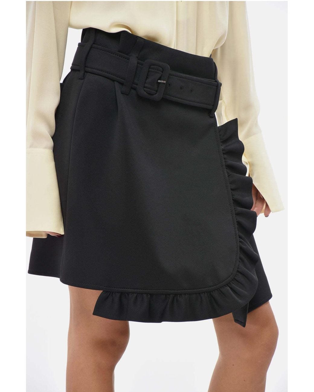 Prada Black Belted Mini Skirt