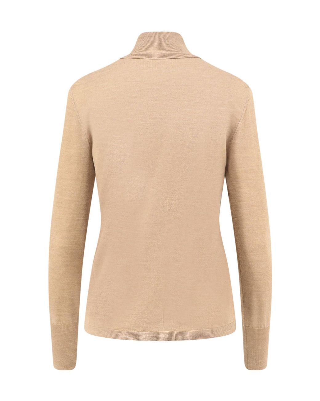 Aspesi Natural Mock-Neck Knitted Sweater
