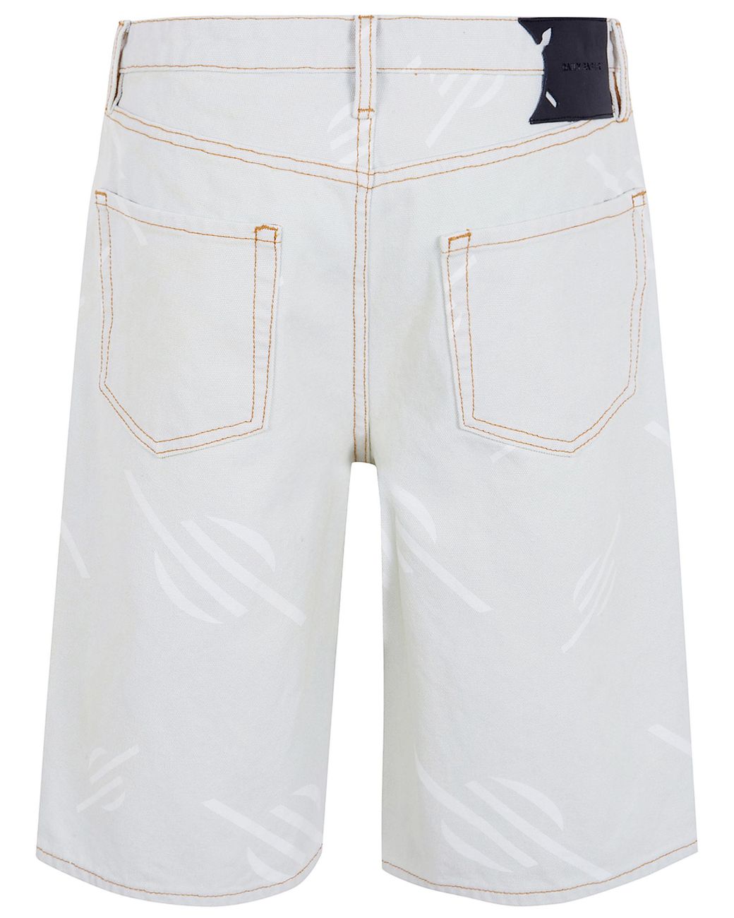 Daily Paper White Logo-Print Contrast-Stitch Shorts for men